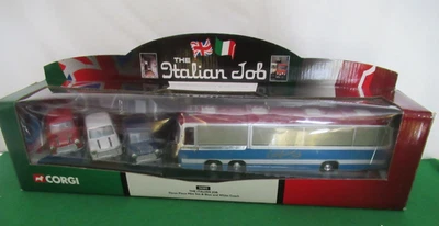 CORGI THE ITALIAN JOB MINI SET DE TRES PIEZAS CON ENTRENADOR AZUL Y BLANCO Nº 36502 Foto 1 de 4