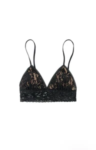 Reggiseno imbottito in pizzo firmato Hanky Panky taglia small elasticizzato NERO pizzo NUOVO - Foto 1 di 5