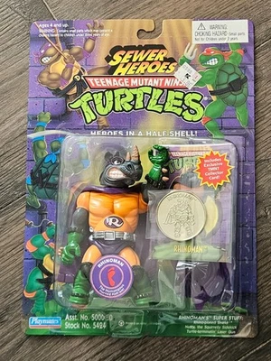 TMNT Ninja Turtles 1994 Rhinoman RARE Playmates Action Figure HIGH GRADE! - Image 1 of 3