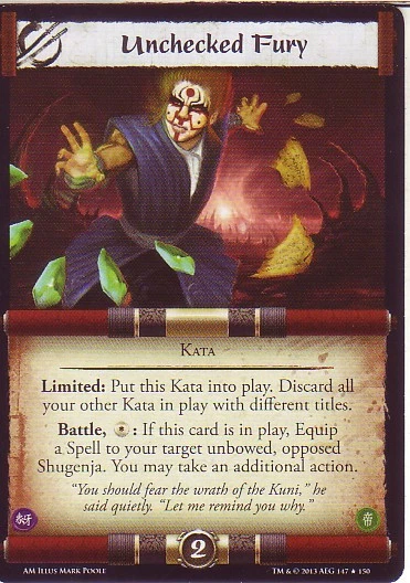 3 x Unchecked Fury L5R CCG AM Aftermath - Image 1 of 1