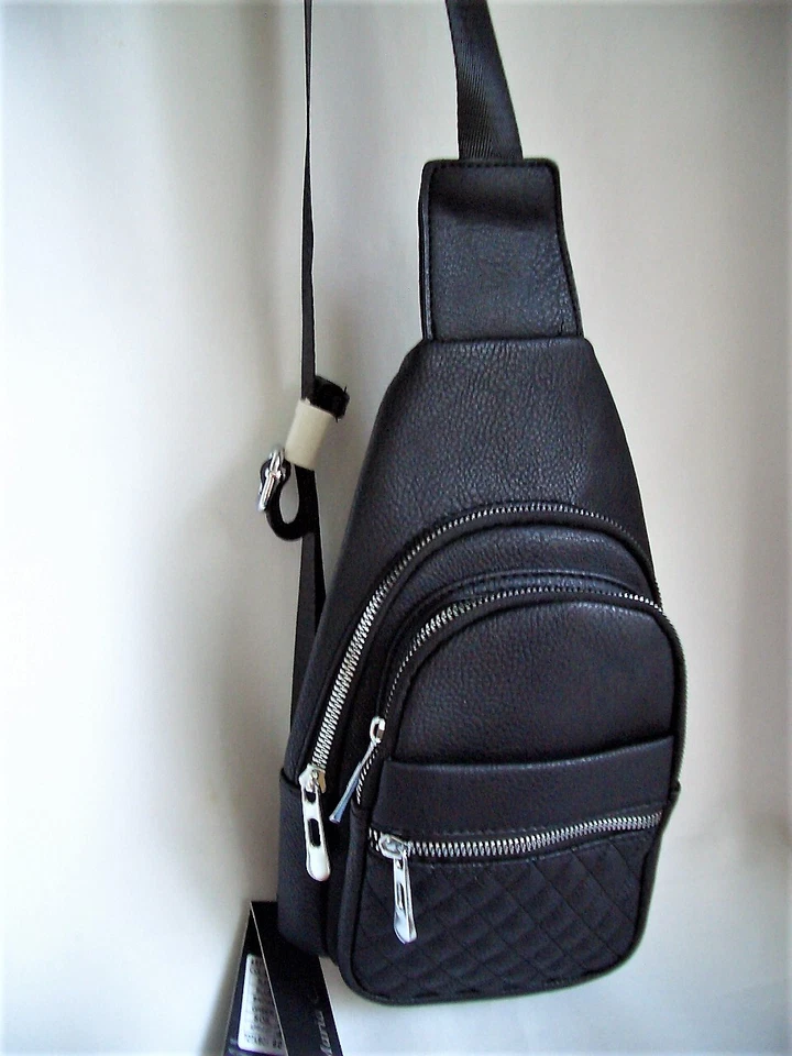 Modische*Kunstleder*Tasche*Crossbody*Umhängetasche*schwarz - Bild 1 von 1