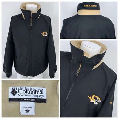Missouri Tigers Columbia Full Zip Jacket M Men Black Fleece Lined YGI X4-26 - Image 1 of 4