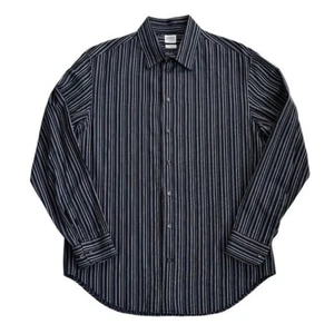Armani Men's Blue Stripes Long Sleeve Button Down Casual Shirts Size Large - Picture 1 of 13