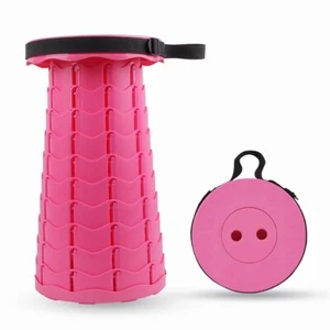 Portable Folding Stool Telescopic Chair Travel Fishing Camping Collapsible Seat - Picture 1 of 5