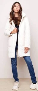 Charlie B Faux Suede Sherpa Puffer Long Coat - Bild 1 von 1