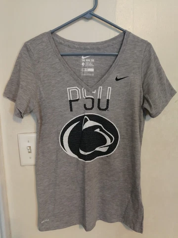 WOMENS PSU PENN STATE NITTANY LIONS NIKE TEE DRI-FIT ATHLETIC CUT SHIRT LARGE L Cover