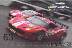 2014 Scuderia Corsa Ferrari 458 Italia GT GTD Sebring IMSA TUSC Hero Card - Picture 1 of 1