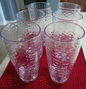 Set of 6 Large Water Tumbler Set 25 oz Highball Drinking Glasses (Clear) NEW - Picture 1 of 8