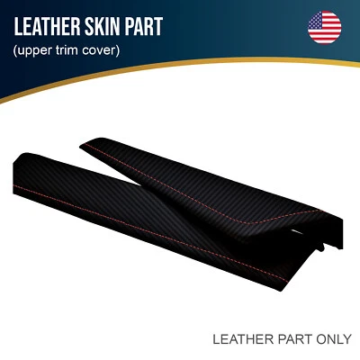 Fits 13-20 Subaru BRZ Scion GRS Toyota Carbon Door Panel Upper Trim Red Stitch - Image 1 of 4