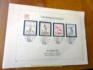 EBS Czechoslovakia 1951 - Sokol Games - Michel 671-674 - First Day Sheet ETB - Picture 1 of 1