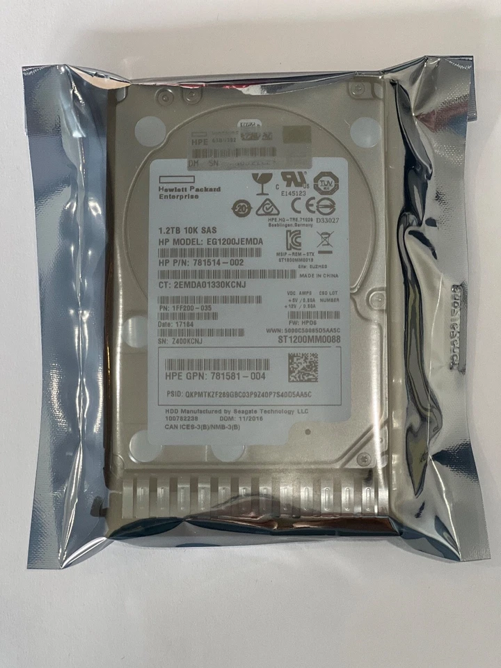 OPEN BOX!!! HP EG1200JEMDA 781514-002  1.2TB  10K SFF SAS SERVER HARD DISK DRIVE - Image 1 of 2