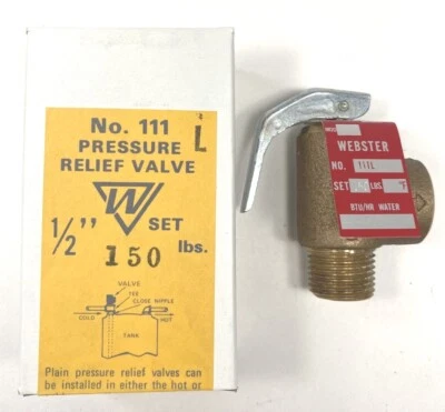 Webster 1/2" 150lbs No 111L Bronze Pressure Relief Valve - Image 1 of 4