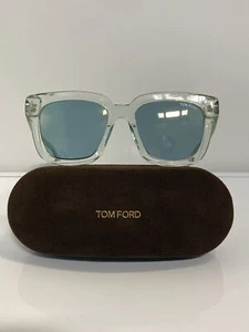 Neu im Karton Tom Ford TF690 84X Unisex-Sonnenbrille Crystal Teal auffälliges Acetat - Bild 1 von 7