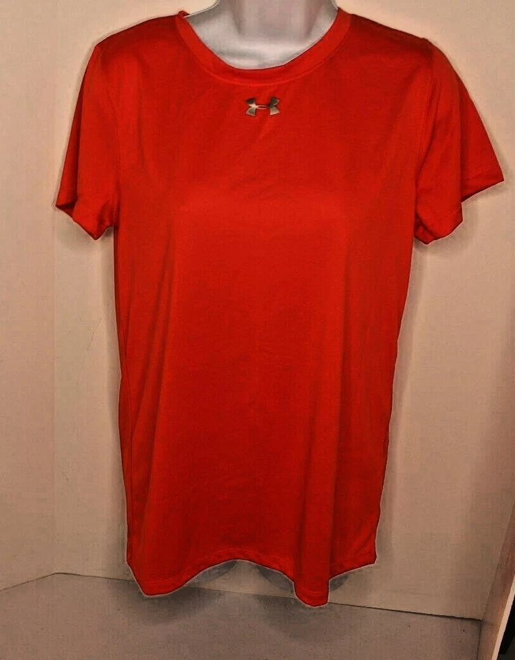 Under Armour Women's Locker 2.0 Shirt DARK ORANGE | SILVER SM - Image 1 of 3