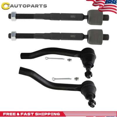 4x Front Inner & Outer Tie Rod Ends For 2014-2017 2018 2019 Nissan Altima Maxima - Image 1 of 4