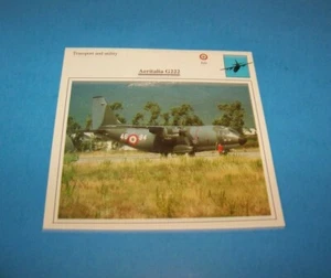 Aeritalia G222 Italy Military Aircraft Photo / Information Card - Picture 1 of 2