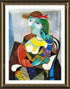 Marie Therese Walter by Pablo Picasso | Framed canvas | Wall art oil painting - Picture 1 of 12