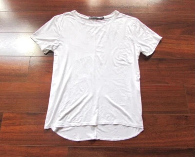 FEEL THE PIECE ~ Size M/L ~ White Light & Airy Stretch Rayon Pullover T-Shirt c7 - Image 1 of 4