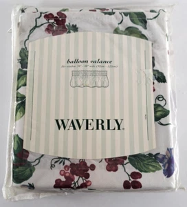 Waverly Balloon Window Valance NEW Orchard Trail Thistle Purple Flowers 36 - 48" - Picture 1 of 5