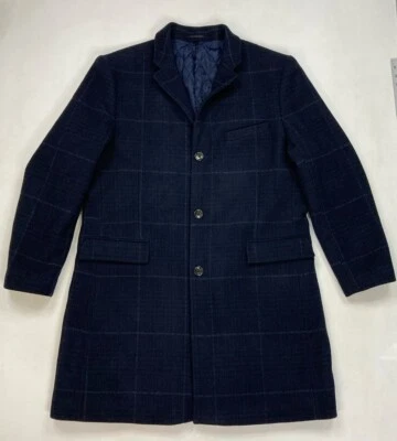 J Crew Ludlow Topcoat Wool Blend Coat PrimaLoft Jacket Men Size 46R Blue AQ810 - Image 1 of 4