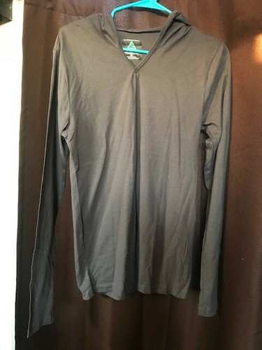 VETEMENTS One People Abbigliamento Triangolo Smeraldo Grigio Manica Lunga Felpa con Cappuccio Small NUOVO