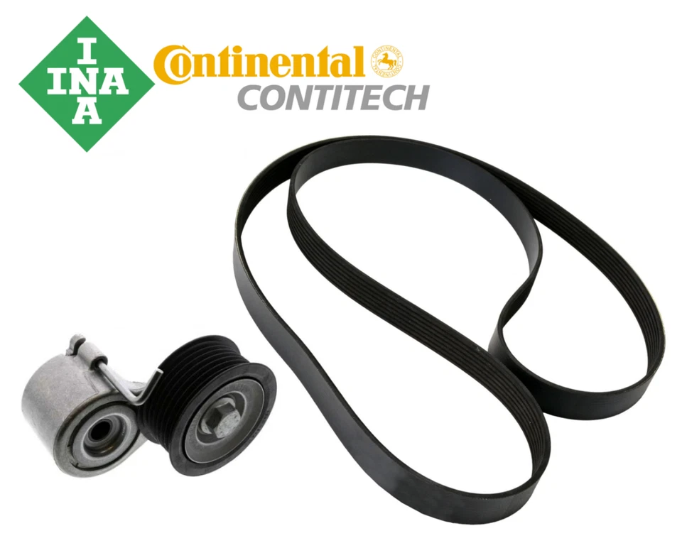 Kit de correa de transmisión tensor de correa OEM 2 piezas para Audi A6 A7 Q5 Q7 S4 SQ5 VW Touareg Foto 1 de 1