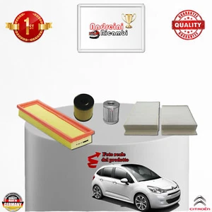 KIT TAGLIANDO 4 FILTRI CITROEN C3 II 1.4 BI ENERGY G 54KW 73CV DAL 2012 -> - Foto 1 di 2