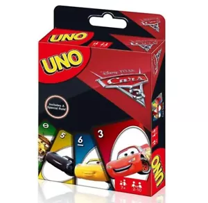 DISNEY PIXAR CARS UNO Family Card Game MATTEL RARE New - Free Shipping - Picture 1 of 1