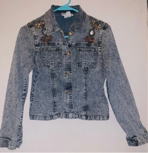 Girls Youth XL 14/16 denim jacket - Picture 1 of 7