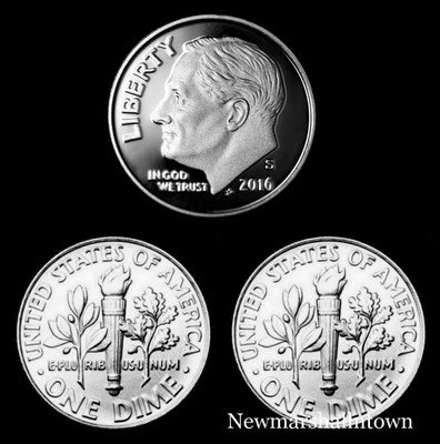 2016 P+D+S  Roosevelt Dime Mint Proof Set ~ PD U.S. Coins from Bank Rolls  - Image 1 of 2