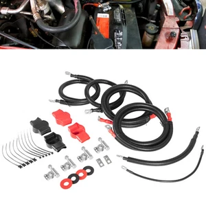 Battery Cable Kit for 03-07 Ford F250 F350 450 6.0L PowerStroke 2/0 Wire 4437/90 - Picture 1 of 9