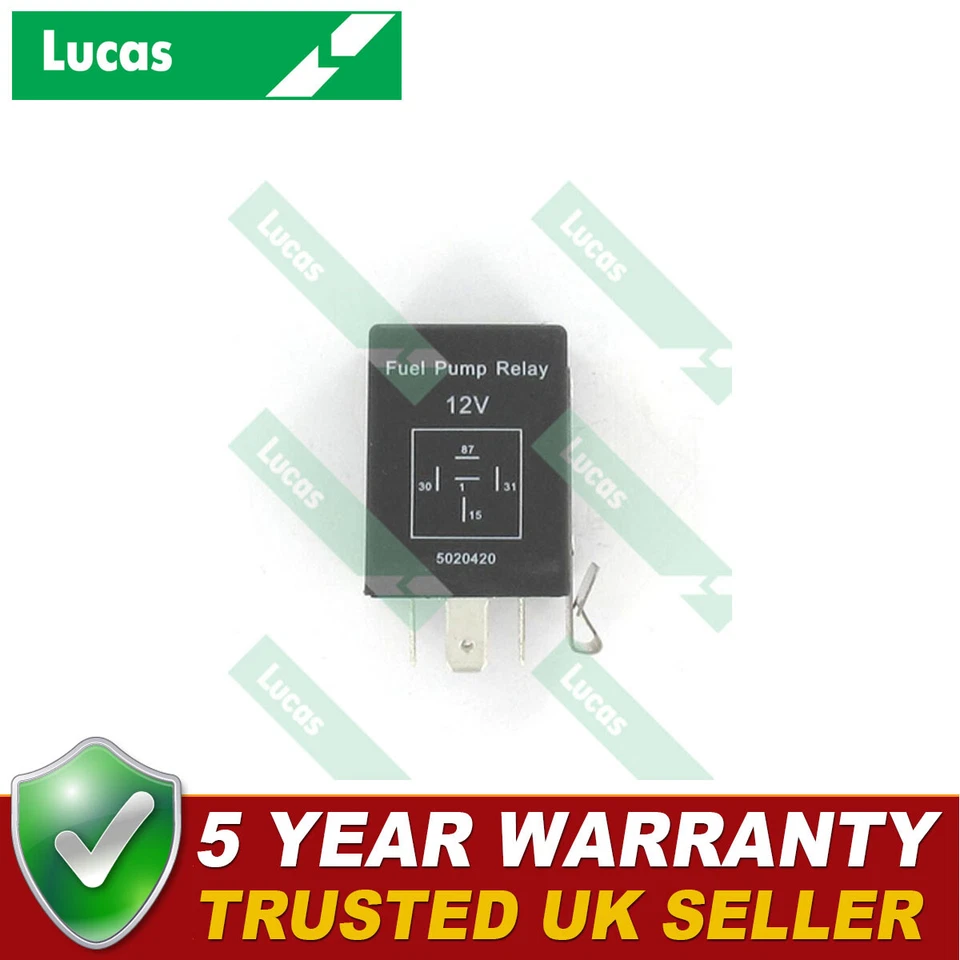 Lucas Fuel Pump Relay Fits Ford Escort 1982-1990 1.6 2.0 FDB552 - Image 1 of 2
