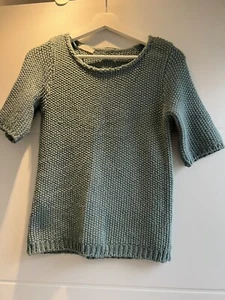 Promod Knitted Jumper Short Sleeve Zip Detail On The Back Size XS - Picture 1 of 3