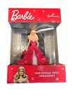 Hallmark Barbie Red Dress Blonde Hair Doll Christmas Tree Ornament Holiday Gift