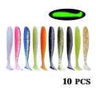 Soft Lures Silicone Bait 10pcs 10cm Worm Silicone Fishing Lure Jig Wobblers For