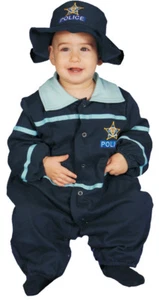 Baby Police Officer Bunting Child Costume Fancy Jumpsuit Dress Up America - Picture 1 of 2
