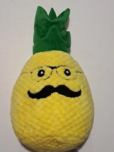 Fiesta Mr Pineapple MaiTai Cute Plush Toy 12.5" Hawaiian Tropical Fruit Mustache - Picture 1 of 9