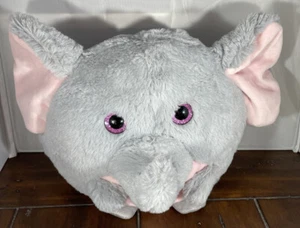 Peluche peluche testa grassa elefante grigio rosa giocattolo Best Made 2018 - Foto 1 di 8