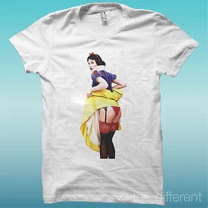 T-SHIRT UOMO SEXY BIANCANEVE  BIANCO THE HAPPINESS IS HAVE MY T-SHIRT NEW - Picture 1 of 1