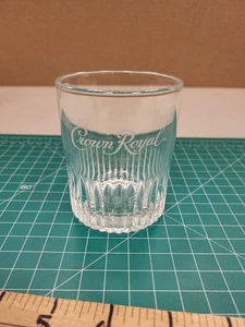 Crown Royal Rocks Glass Whiskey Barware Drinkware Ribbed Bottom Tumbler 3.5" - Picture 1 of 4