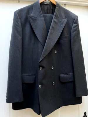 TRAJE DE HOMBRE AUSTIN REED GRIS CARBÓN 2 piezas 42R/36 pulgadas cintura 100 % lana, EXCELENTE ESTADO Foto 1 de 4