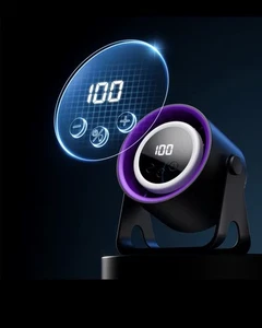 Small Quiet USB Desk Fan Adjustable Speed Portable Cooling Fan w/Digital Display - Picture 1 of 4