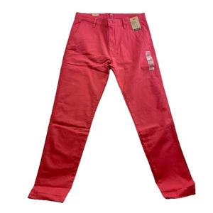 Levi's XX Pantalone Chino Twill Uomo 34x34 Rosa Granato Preppy Standard Conico Elasticizzato - Foto 1 di 12