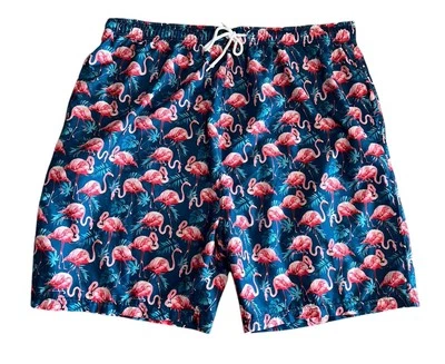 Maui Waves Pink Flamingo Swim Trunks Shorts Draw String Pockets Mens XL - Image 1 of 4
