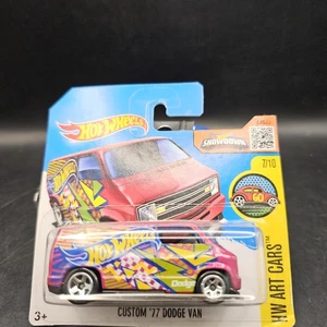 HOT WHEELS HW ART CARS CUSTOM 77 DODGE VAN SHORT CARD - Picture 1 of 2