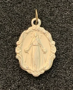 Miraculous Medal Of The Virgin Mary Sacred Heart San Damiano Gold Tone Pendant - Picture 1 of 3