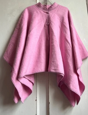 ♲ Pretty *ANDEAN SUN* Pink Peruvian 40% Alpaca Cape Poncho♲ - Image 1 of 4