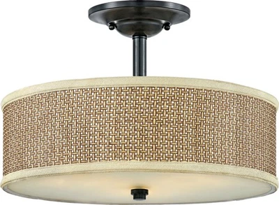 Quoizel ZE1717K Zen Semi-Flush Mount in Black - Image 1 of 2