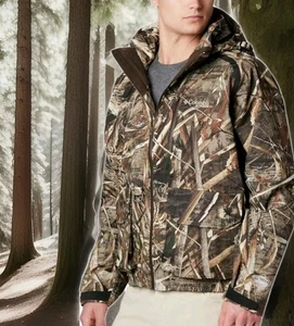 Mens Columbia PHG Widgeon Omni heat Shell Jacket-Real Tree Max 5 Camo Large READ - Picture 1 of 17