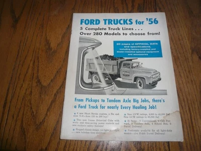 1956 Ford Trucks 5 Complete Truck Lines Brochure - Vintage - Image 1 of 4